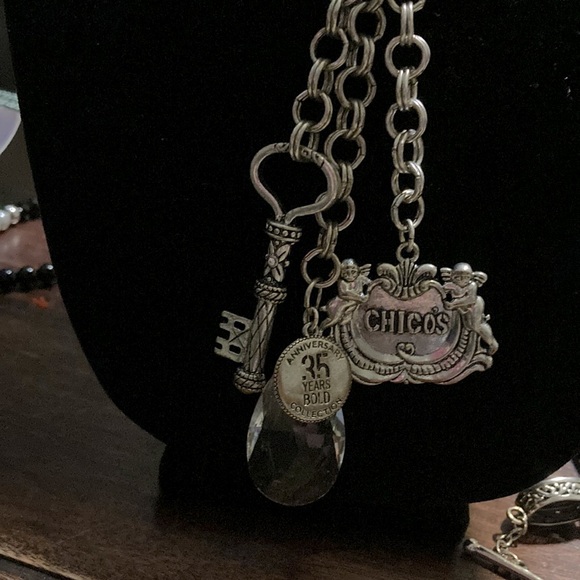 Chico's Silver Charm Pendant Necklace - Picture 2 of 11